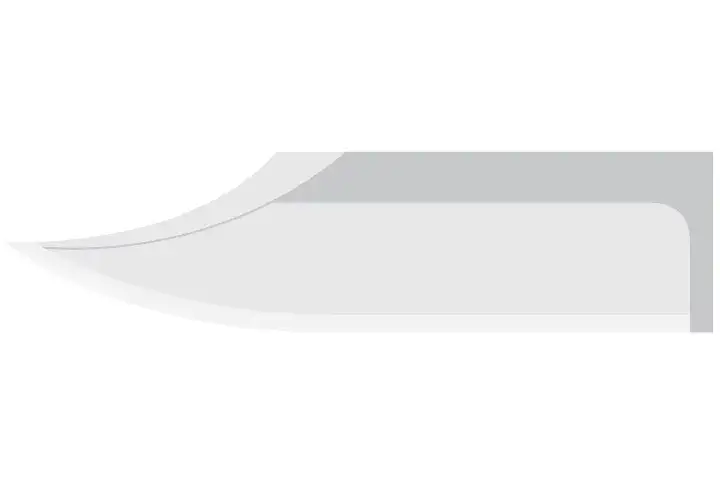 Clip Point. Described under the heading Clip Point.